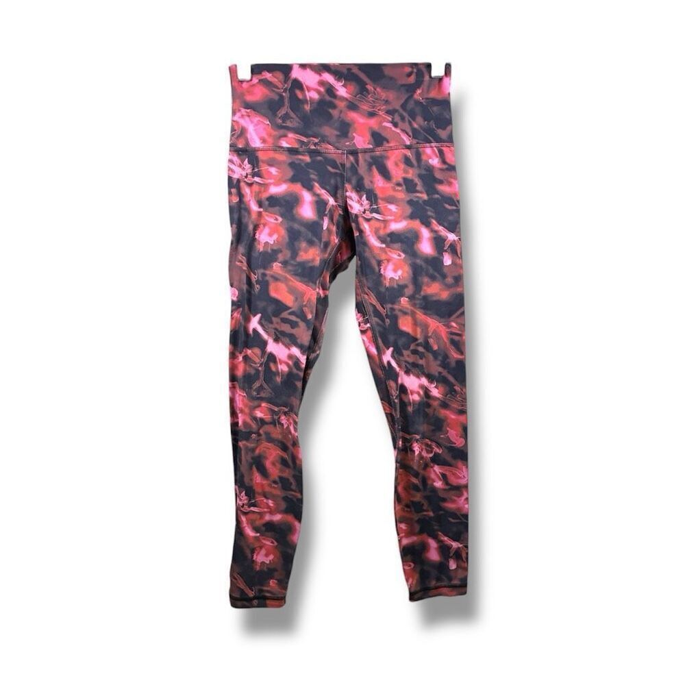 Lululemon Align High Rise 25” Leggings in Intensity Pink Blossom Multi Size 6